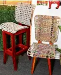  ??  ?? To create these chairs, Garcia works closely with the women of Barangay Alas-as in San Nicolas, Batangas.