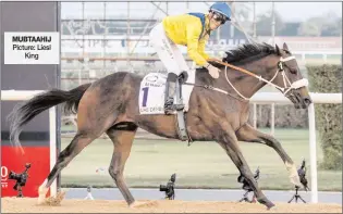  ?? Picture: Liesl King ?? MUBTAAHIJ (12.10) - WELCOME TO TURFFONTEI­N MAIDEN JUVENILE PLATE (Fillies) of R95000 over 1200m