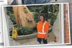  ?? MICHAEL FALLOW/STUFF ?? Winter gardens attendant Kay Furness stands near a window at the gardens which was purposely broken.