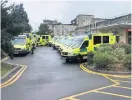  ??  ?? At the end of August there were reports of ambulances being forced to wait outside the RUH for up to four hours to drop off patients