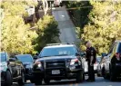  ?? Photograph: John G Mabanglo/EPA ?? Five partygoers, including a beloved young DJ, were killed when shots rang out at an Orinda Airbnb home.