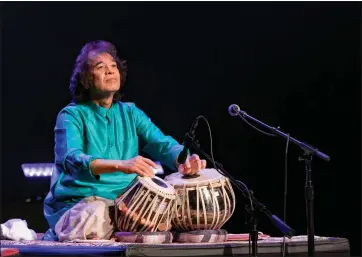  ?? COURTESY OF ZAKIR HUSSAIN ?? Tabla maestro Zakir Hussain has been presenting the Masters of Percussion concert, in different iterations, since 1996. The show returns to the Bay Area this weekend.