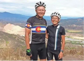  ??  ?? Dan and Shirley Frye take in the view from a pass in Ecuador during their 51⁄ 2- month, 8,300-mile bicycle tour of South America. DAN AND SHIRLEY FRYE