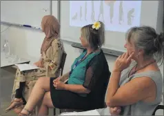  ??  ?? Listening intently: guest speakers Baneen Alrubayi, Candii and Jenny Godwin watch on.