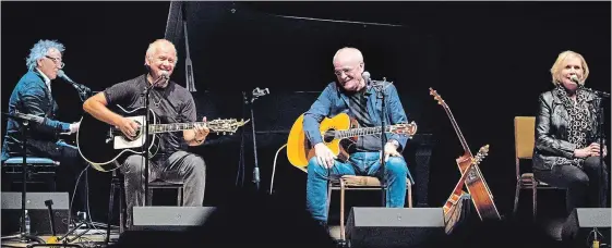  ?? SPECIAL TO THE NIAGARA FALLS REVIEW ?? Lunch at Allen’s serves up another special at FirstOntar­io Performing Arts Centre, Dec. 13. From left are Marc Jordan, Murray McLauchlan, Ian Thomas and Cindy Church.