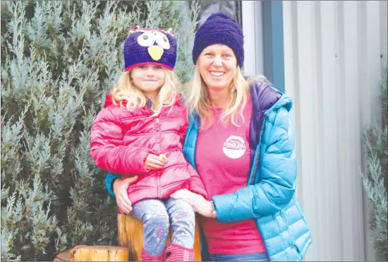  ?? STEVE BLAKE ?? Tara Moar and her daughter Blake pose in front of the new building into which Virgin Hill Coffee Roasters will be moving in November