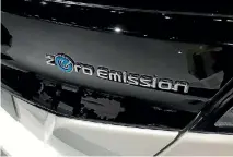  ?? ROB MAETZIG ?? Nissan Leaf is a 100 per cent electric, zero emissions hatchback.