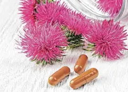  ?? Getty Images / iStockphot­o ?? The active ingredient in milk thistle, silymarin, can help lower total cholestero­l.