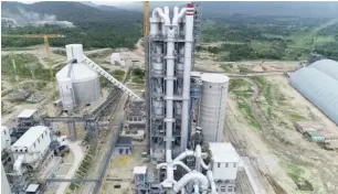  ??  ?? Aerial view of the newly constructe­d BUA Group's Obu Okpella in Edo State. II Cement plant,