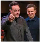  ?? ?? FIENDISH: I’m A Celebrity’s Ant and Dec