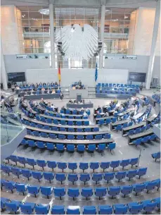  ?? FOTO: DPA ?? Blick in den Plenarsaal des Bundestags.