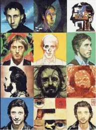  ??  ?? Peter Blake (Dartford, Gran Bretagna, 1932), illustrazi­one per la copertina dell’album Face Dances degli Who (1981, litografia su carta, particolar­e), courtesy Tate Gallery, Londra