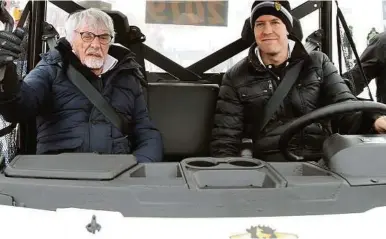  ??  ?? Machte den Chauffeur für Bernie Ecclestone: Sebastian Vettel APA