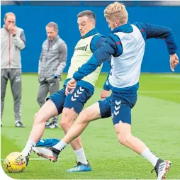  ??  ?? George Edmundson and Filip Helander in training