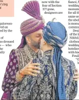  ?? PHOTO: INSTAGRAM/TARUNTAHIL­IANI ?? Dr Amit Patel and his fiancé, Martin, wore a Tarun Tahiliani outfit for their wedding