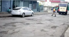  ?? Photo: Ronald Kumar ?? Poor road condition at Namuka Street in Samabula on October 21, 2020.