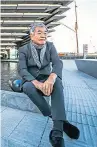  ?? Picture: Kris Miller. ?? V&A Dundee designer Kengo Kuma outside the building after seeing his vision come to life.