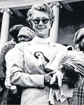  ?? Photo: Robben Island Mayibuye Archives ?? Frontline leader: Helen Joseph holds petitions from women across South Africa on August 9 1956.