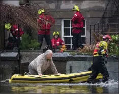  ??  ?? Stranded: Perth’s drains could not cope with the rainfall