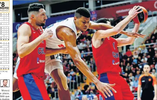  ??  ?? PROBLEMAS DE FALTAS. Tavares salió eliminado con cinco personales, la última anuló un triple de Campazzo. Una acción decisiva.