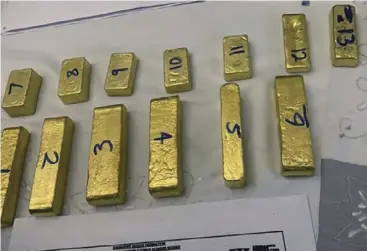  ??  ?? Gold worth millions is smuggled out of Zimbabwe every year.