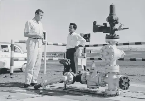  ?? Getty ?? Oil Well Number 1, the first well in the Arabian Gulf, circa 1955. Bahrain was the first GCC country to discover the commodity