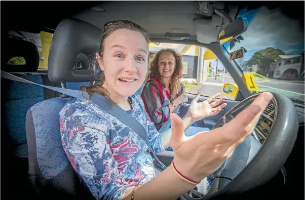  ?? PHOTO: GRANT MATTHEW/STUFF ?? Stuff Taranaki reporter Christina Persico took a ride with driving instructor Antonia Baylis to find out the most ignored road rules.