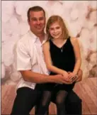  ?? SUBMITTED PHOTO - MICHELE ERNST OF MICHELE ERNST PHOTOGRAPH­Y ?? Joe Jenkins of Boyertown and his daughter Ava pose for a photo at the Tri Valley YMCA Fleetwood Daddy/Daughter Dance on March 3.