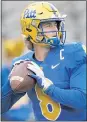  ?? KEITH SRAKOCIC — AP ?? Pittsburgh QB Kenny Pickett will play host to North Carolina and QB Sam Howell tonight.