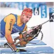  ?? FOTO: AP ?? Arnd Peiffer beim Liegendsch­ießen im Sprintrenn­en.