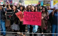  ??  ?? On the march for women’s rights in Lahore