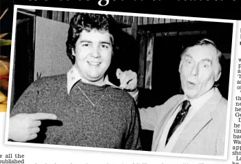  ??  ?? Kings of camp: Dale in his heyday, and as a young radio DJ with Larry Grayson