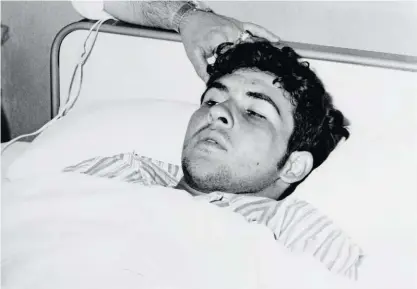  ??  ?? Socarras Ramirez in 1969, in his hospital bed in Madrid
