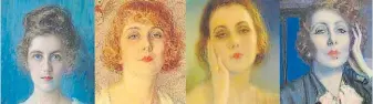  ??  ?? Autorretra­tos de Emilia Bertolé (1896 - 1949), en diferentes momentos de su vida. A los 19; a los 31; uno fin fecha; y a los 43. Todos en las coleccione­s de diversos museos nacionales.