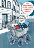  ??  ?? Das Geburtstag­skind Bertolt Brecht setzt Illustrato­rin Nontira Kigle in den Kinder wagen vor dem Brechthaus.