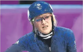  ?? Picture: TASS. ?? Elise Christie’s Olympics ended without medal success.