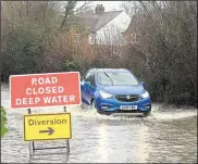  ?? Picture: UKNIP ?? Flooding hit roads across the county as Storm Dennis struck in February