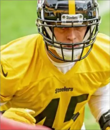  ?? Alexandra Wimley/Post-Gazette ?? New linebacker Joe Schobert restructur­ed his contract to help the Steelers’ cap situation.