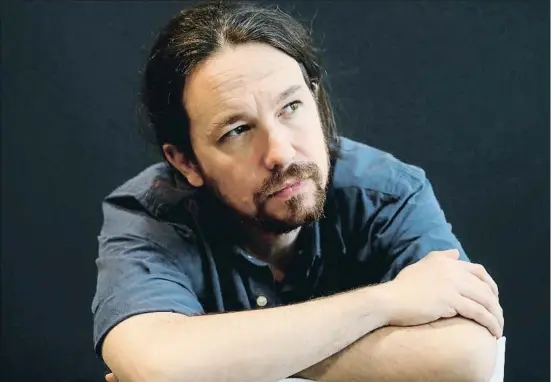  ?? EMILIA GUTIÉRREZ ?? Pablo Iglesias, ayer, en el teatro Buero Vallejo de Alcorcón (Madrid)