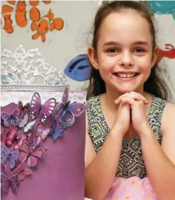  ?? PHOTO: CLAUDIA BAXTER/AAP ?? BIRTHDAY GIRL: Rachel Crowther poses at the Neonatal Ward at the RBWH on Thursday. Rachel celebrated her 10th birthday on the ward.