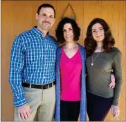  ?? ?? Eric Cutlip, the Vehicle Maintenanc­e Supervisor for Shelby City Schools and volunteer on both the City of Shelby’s Planning Commission and Shade Tree Commission, plans to run for the Third Ward Shelby City Council seat. Here he is pictured with his wife and daughter
Photo Courtesy of Eric Cutlip