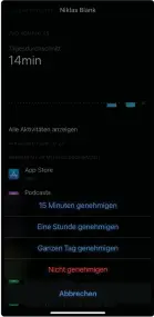  ??  ?? „Darf ich noch ein bisschen?“: Eltern können mehr Zeit für Apps genehmigen.