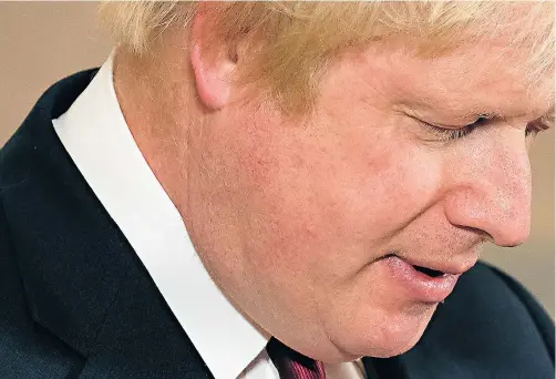  ??  ?? Boris Johnson: his supporters felt Gove was making too many early demands about cabinet jobs