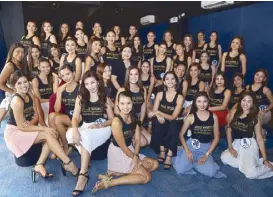  ??  ?? The 40 beautiful, passionate and driven Miss World Philippine­s 2018 candidates.