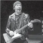  ?? CHRIS PIZZELLO/INVISION/AP ?? U2 guitarist The Edge performs during the Experience + Innocence tour in 2018.