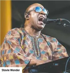  ?? PHOTO BY AMY HARRIS/ I NVISION/AP ?? Stevie Wonder