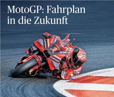  ?? [APA/AFP] ?? Weltmeiste­r Francesco Bagnaia legt sich künftig unter neuer Führung in die Kurve.