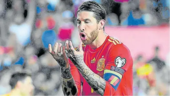  ?? Foto: Agencias ?? Sergio Ramos, el capitán, el descarte más controvert­ido de Luis Enrique para la Eurocopa.