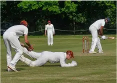  ?? ?? Stoke Green batting against Eversley