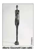  ??  ?? Alberto Giacometti (-) Sculpture « Grande femme II » Bronze à patine brun foncé  - Hauteur : , cm - Adjugé : ,  millions €.